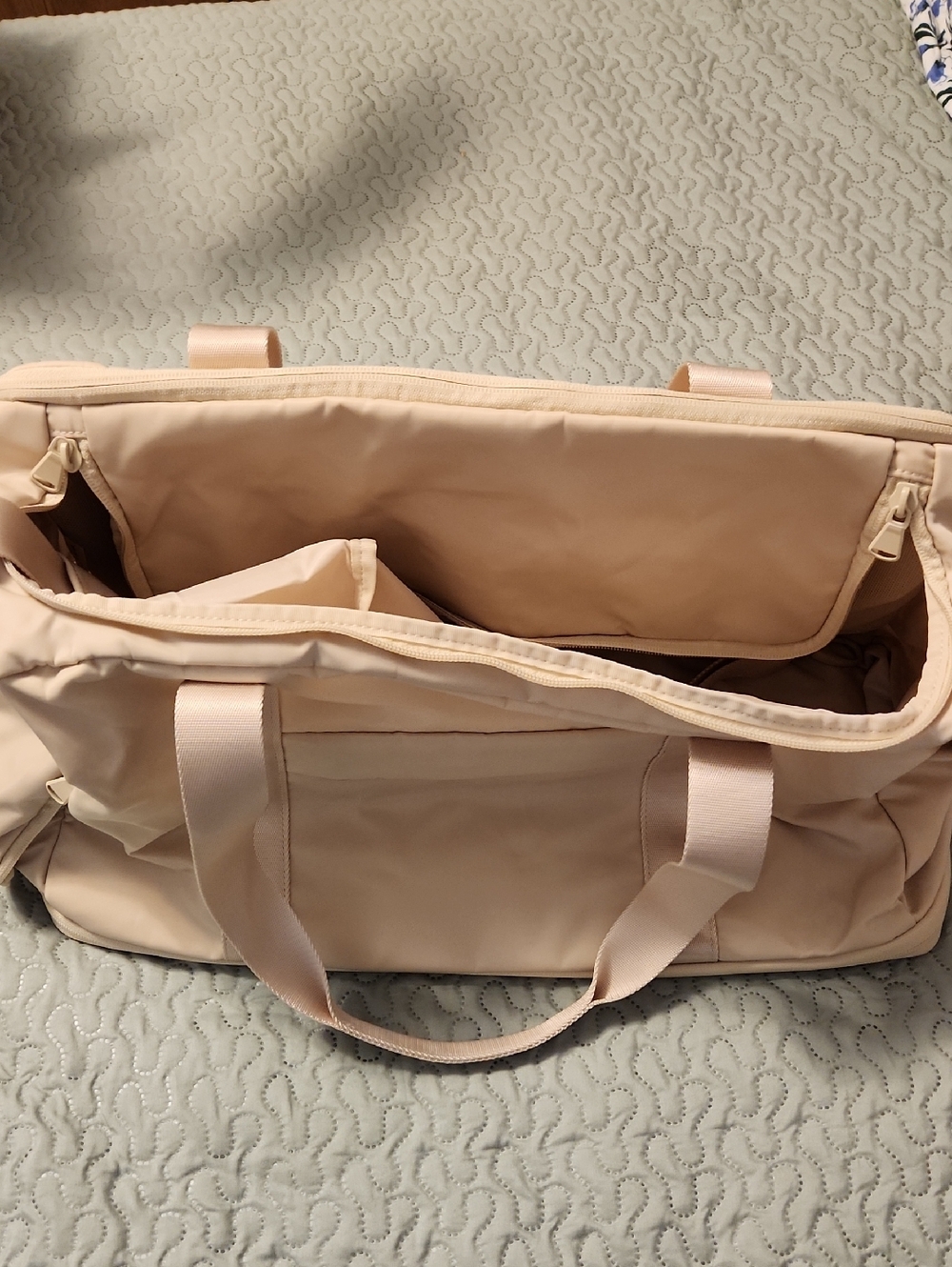 Lands' End Soft Cream Travel Tote